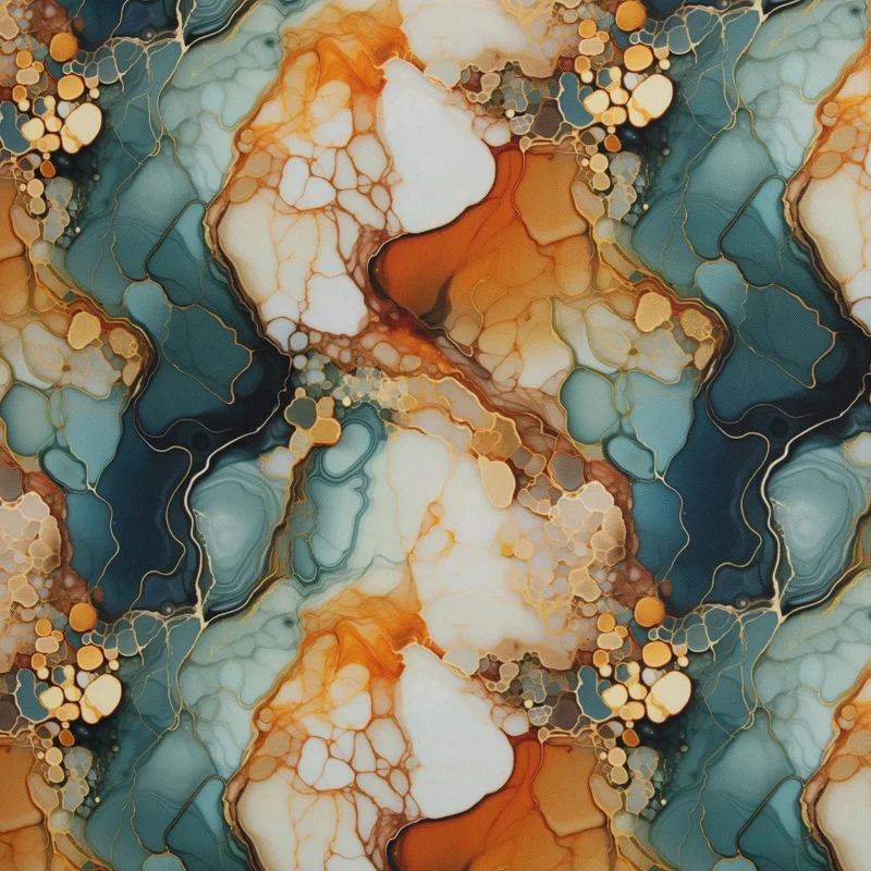 Oxfordgewebe Flowing Bloom Odessa Paint by Sarah Mariam
