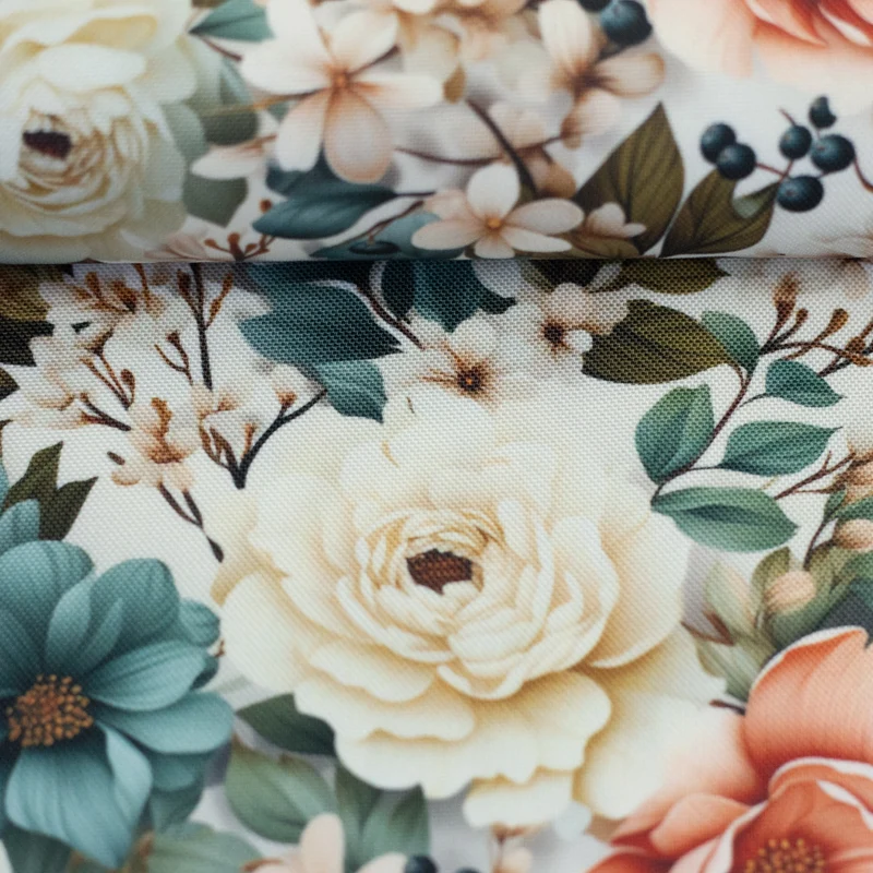 Oxfordgewebe Flowing Bloom Odessa Flower by Sarah Mariam