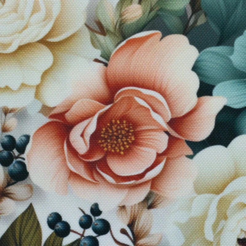 Oxfordgewebe Flowing Bloom Odessa Flower by Sarah Mariam