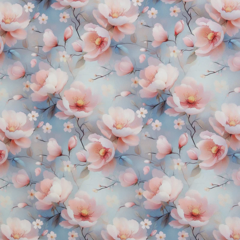 Oxfordgewebe Flowing Bloom Odessa Flower by Sarah Mariam