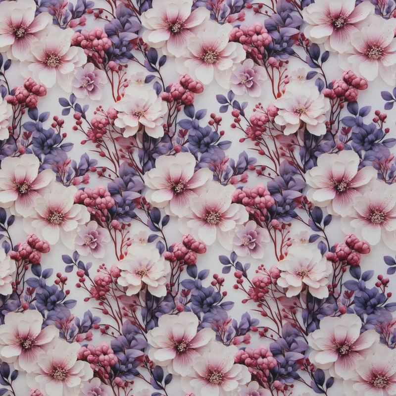 Oxfordgewebe Flowing Bloom Odessa Flower by Sarah Mariam