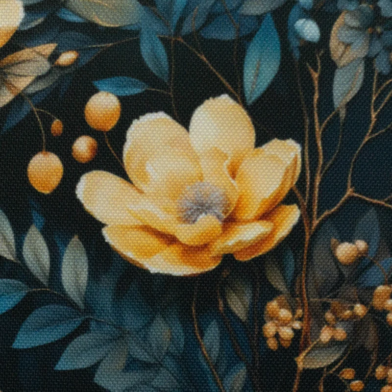 Oxfordgewebe Flowing Bloom Odessa Flower by Sarah Mariam