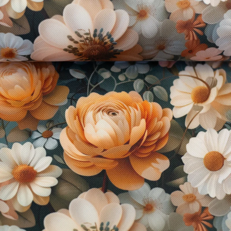 Oxfordgewebe Flowing Bloom Odessa Flower by Sarah Mariam