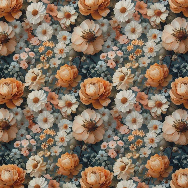 Oxfordgewebe Flowing Bloom Odessa Flower by Sarah Mariam