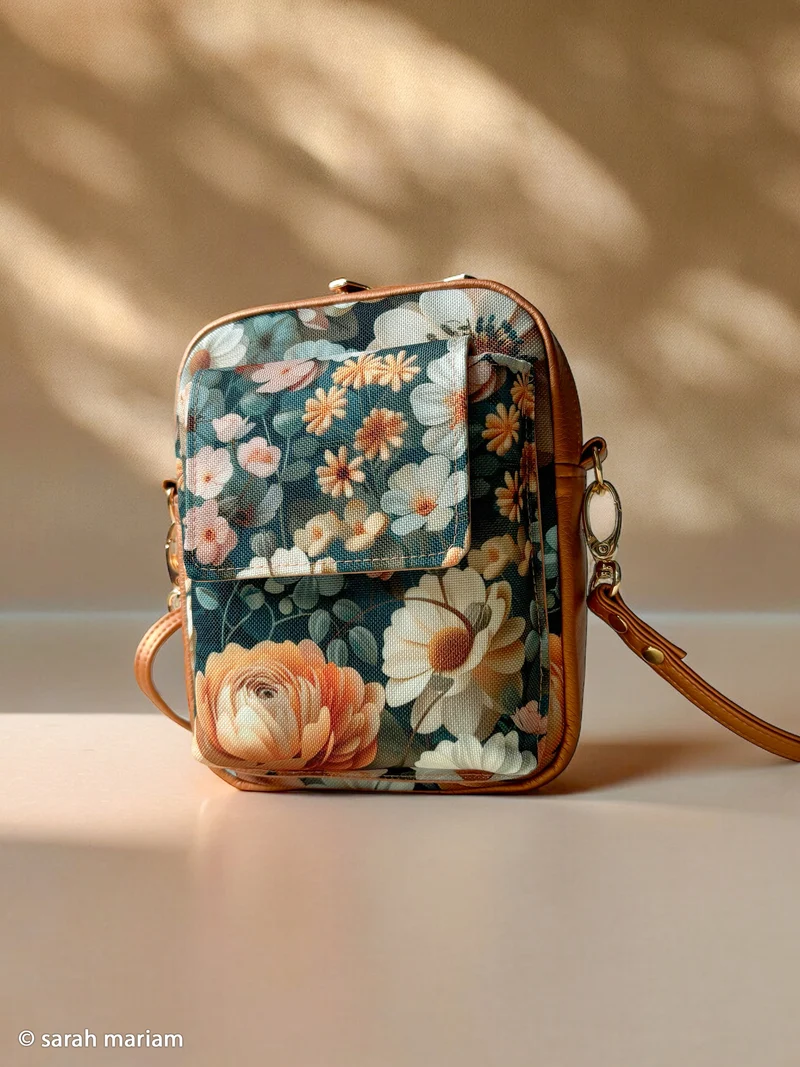 Oxfordgewebe Flowing Bloom Odessa Flower by Sarah Mariam