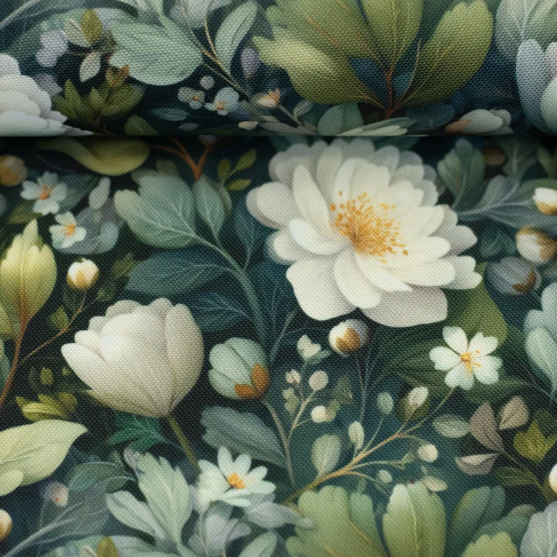 Oxfordgewebe Flowing Bloom Odessa Flower by Sarah Mariam