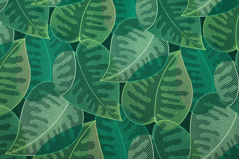 Baumwollstoff Big Leaves