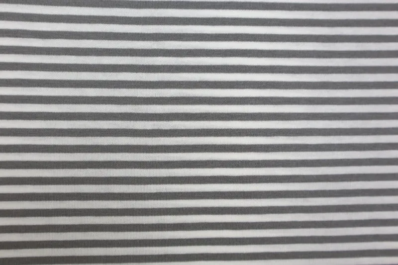 Baumwolljersey White & Grey