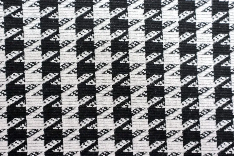 Rippen Jacquard Hahnentritt