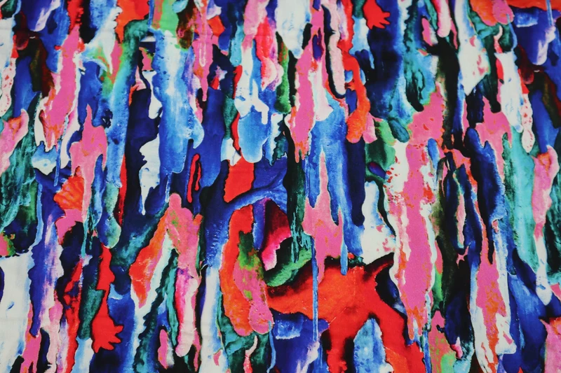 Viskose Stretch Watercolor Stripes