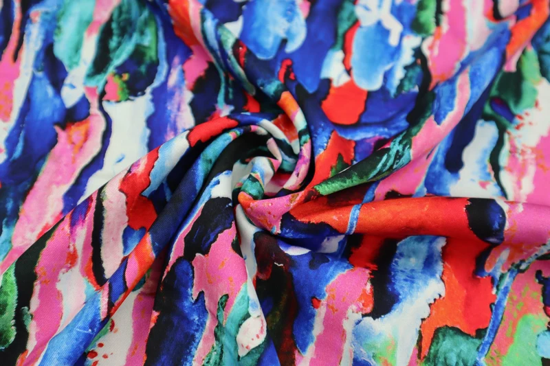 Viskose Stretch Watercolor Stripes