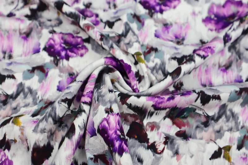Viskose Stretch Blurred Blooms