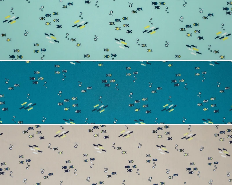 Baumwollstoff kleine Fische