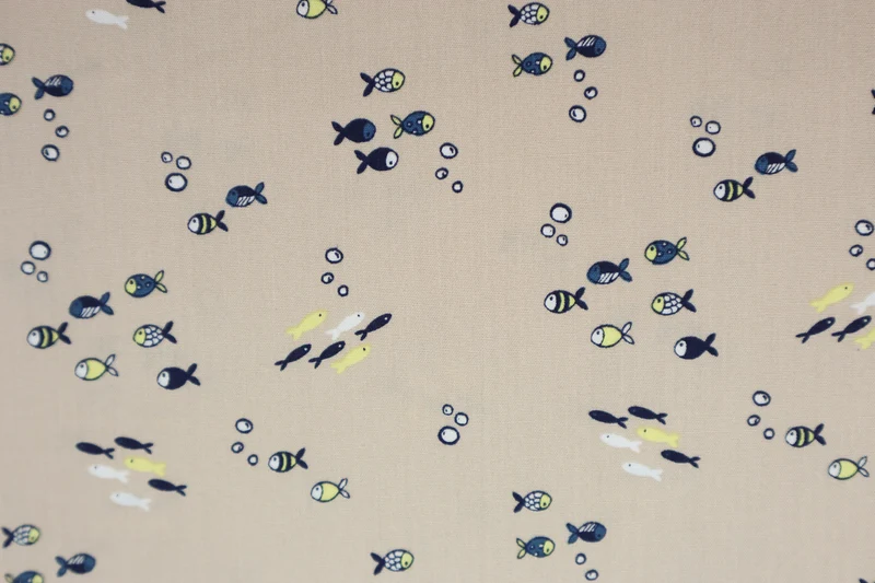 Baumwollstoff kleine Fische