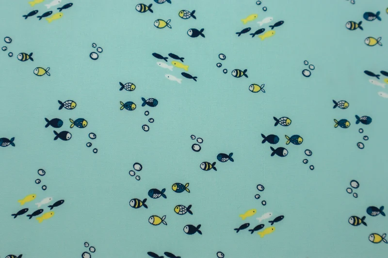 Baumwollstoff kleine Fische