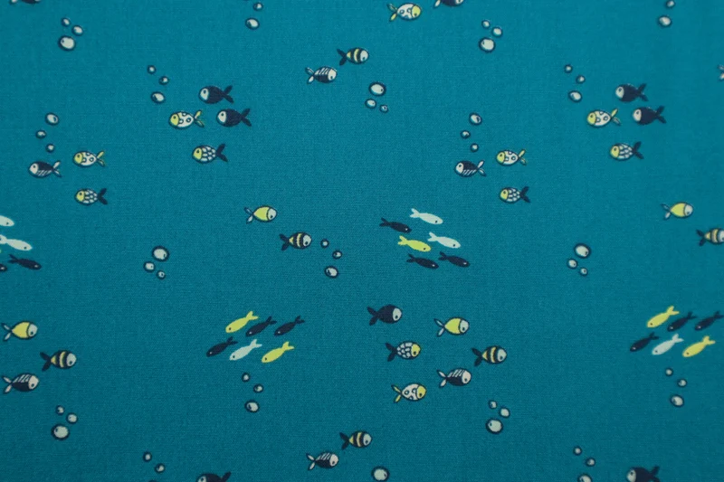 Baumwollstoff kleine Fische