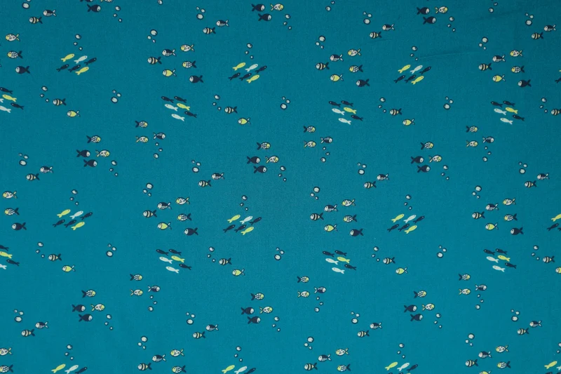 Baumwollstoff kleine Fische