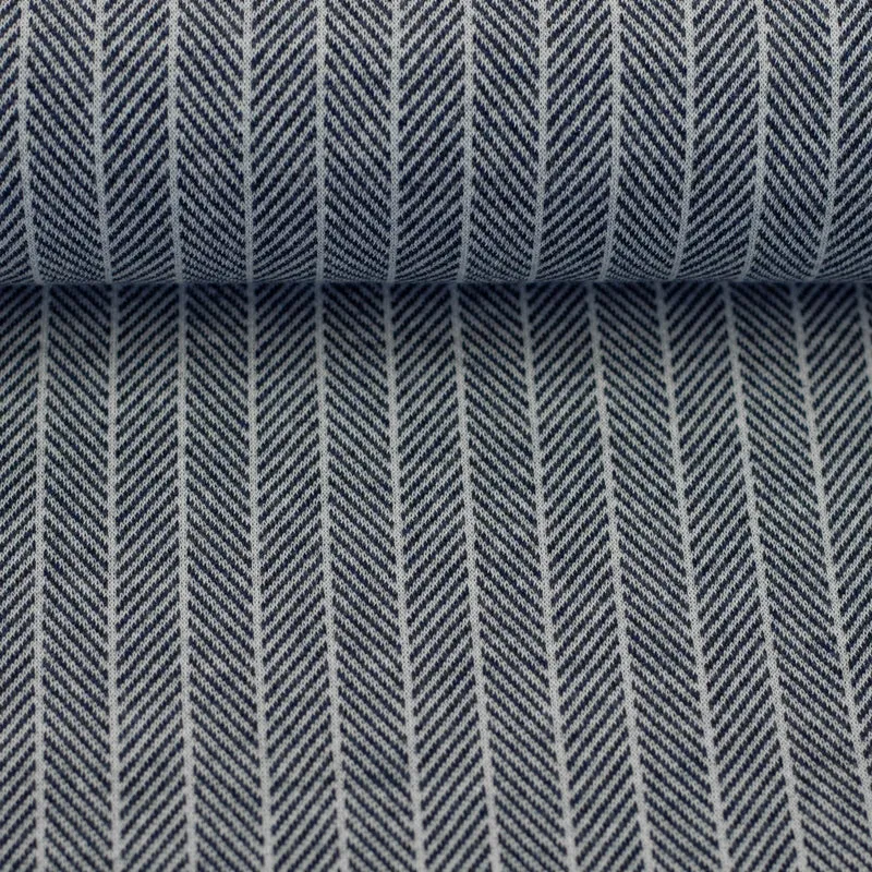 Jacquardjersey Madita - dunkelblau