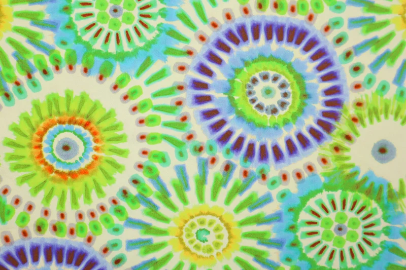 Baumwoll-Stretch Popeline Batik Mandala