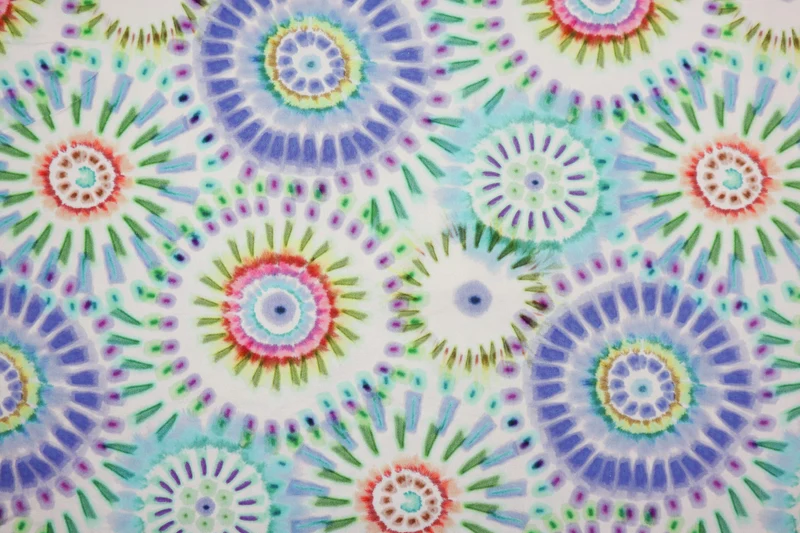 Baumwoll-Stretch Popeline Batik Mandala