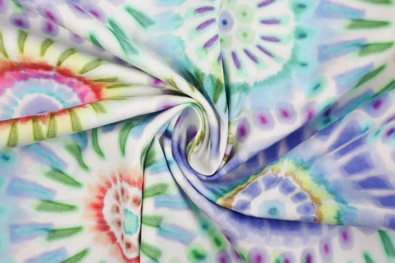 Baumwoll-Stretch Popeline Batik Mandala