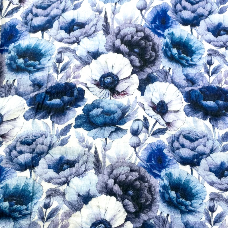 Double Gauze Musselin Digital Blossom