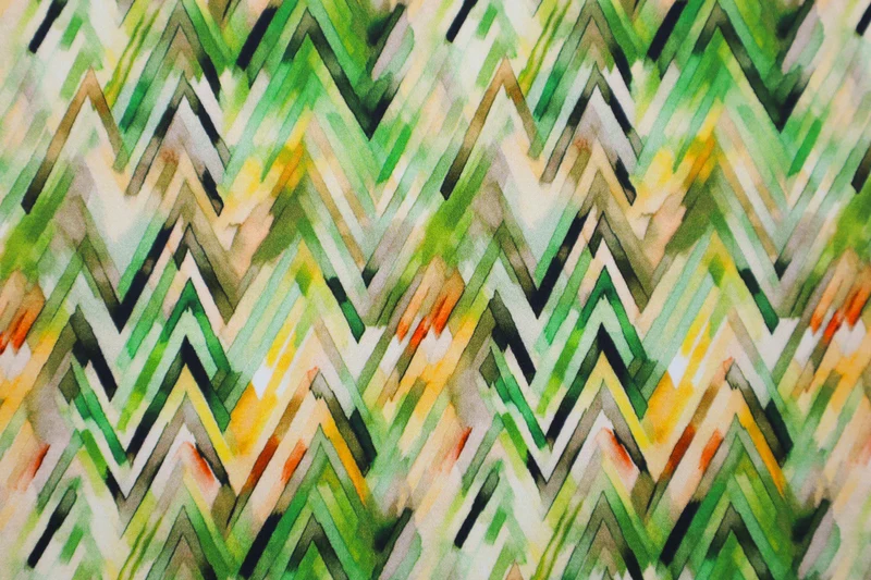 Baumwoll Stretch-Satin Colorful Chevron