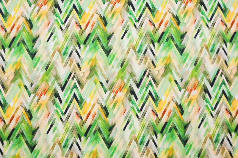 Baumwoll Stretch-Satin Colorful Chevron