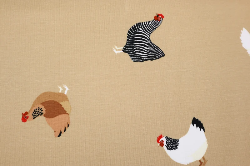 French Terry angerauht Chicken by Qjutie