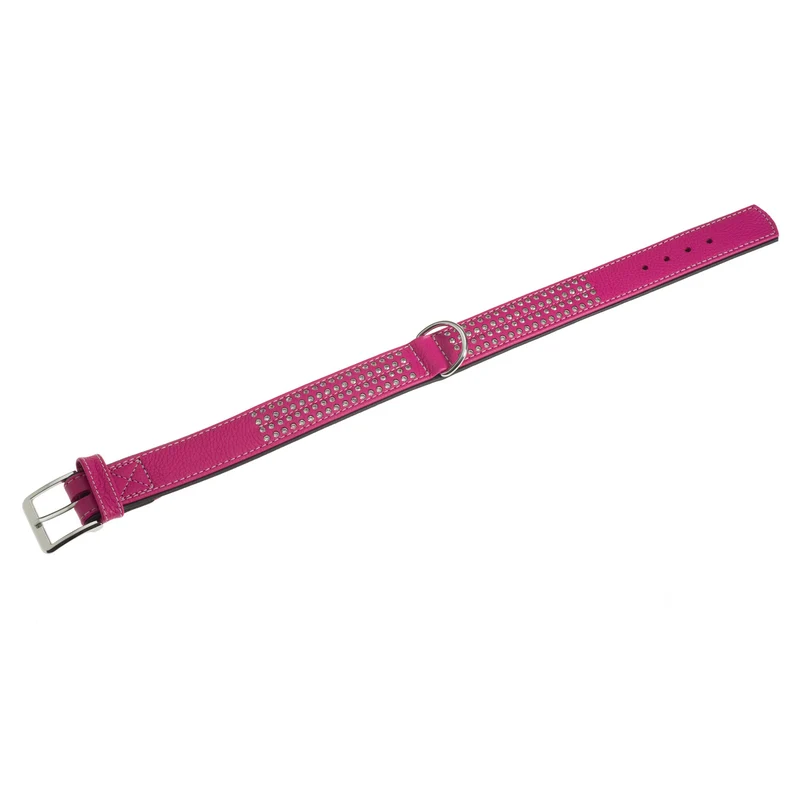Lederhalsband Vintage mit Strass für Hunde