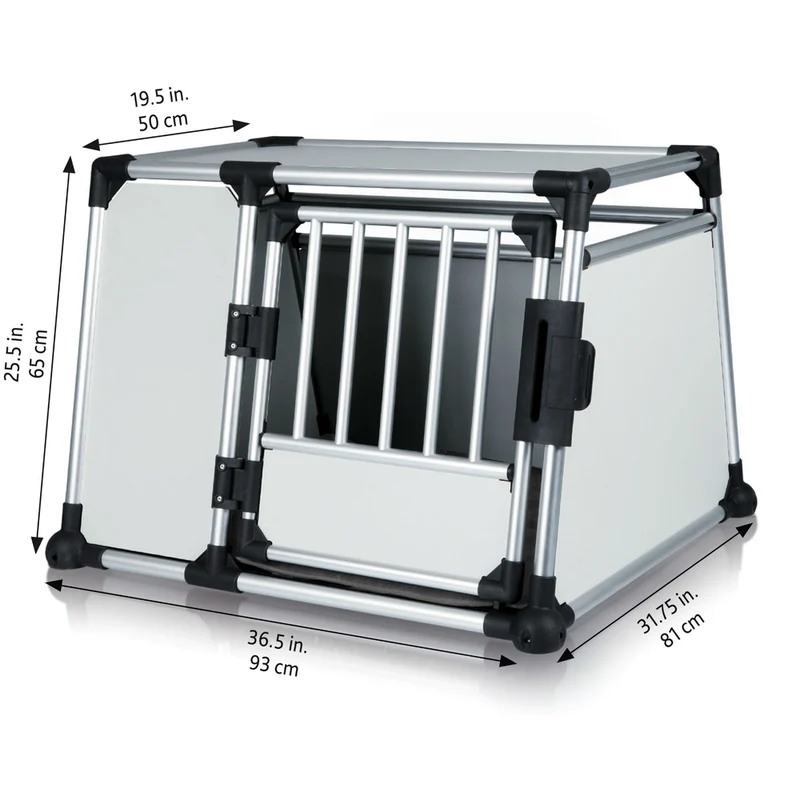 Hunde Transportbox Aluminium, Autobox Alu