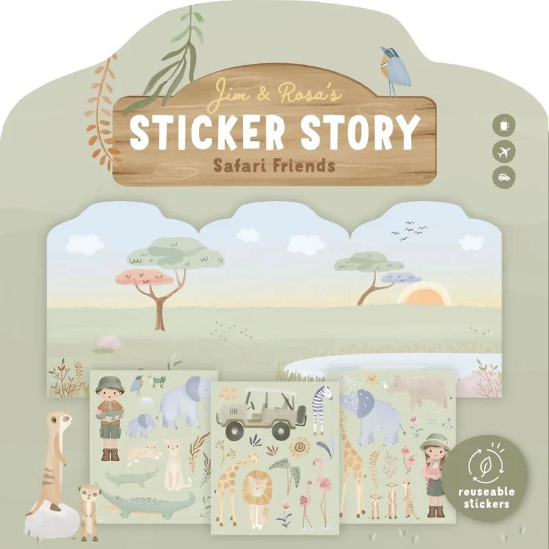 Herbruikbaar stickerboek - Jim en Rosa