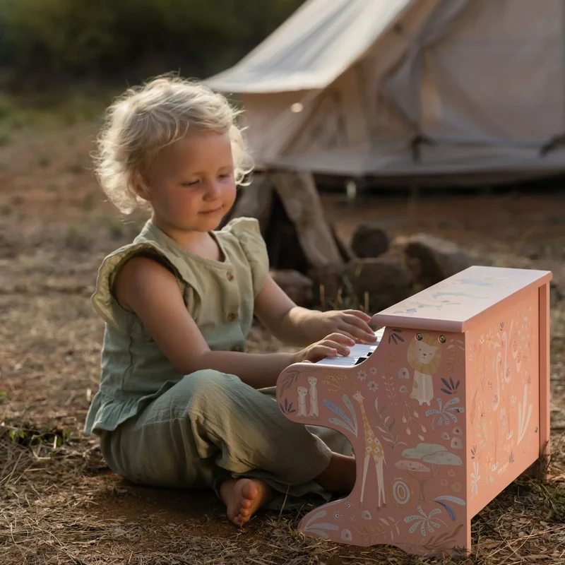 Houten piano - Roze - Safari Friends