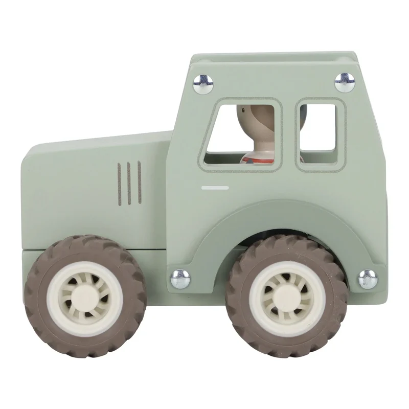 Houten tractor - Groen
