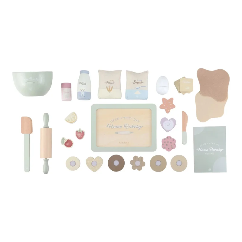 Houten bakset – Meerkleurig – Essentials