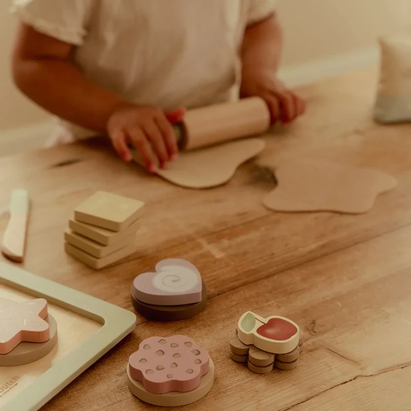 Houten bakset – Meerkleurig – Essentials