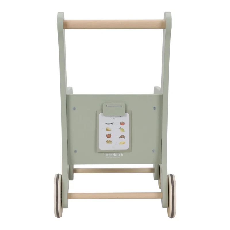 Houten winkelwagen - Groen