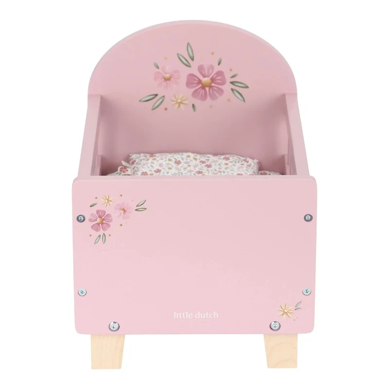 Houten poppenbedje - Roze - Essentials