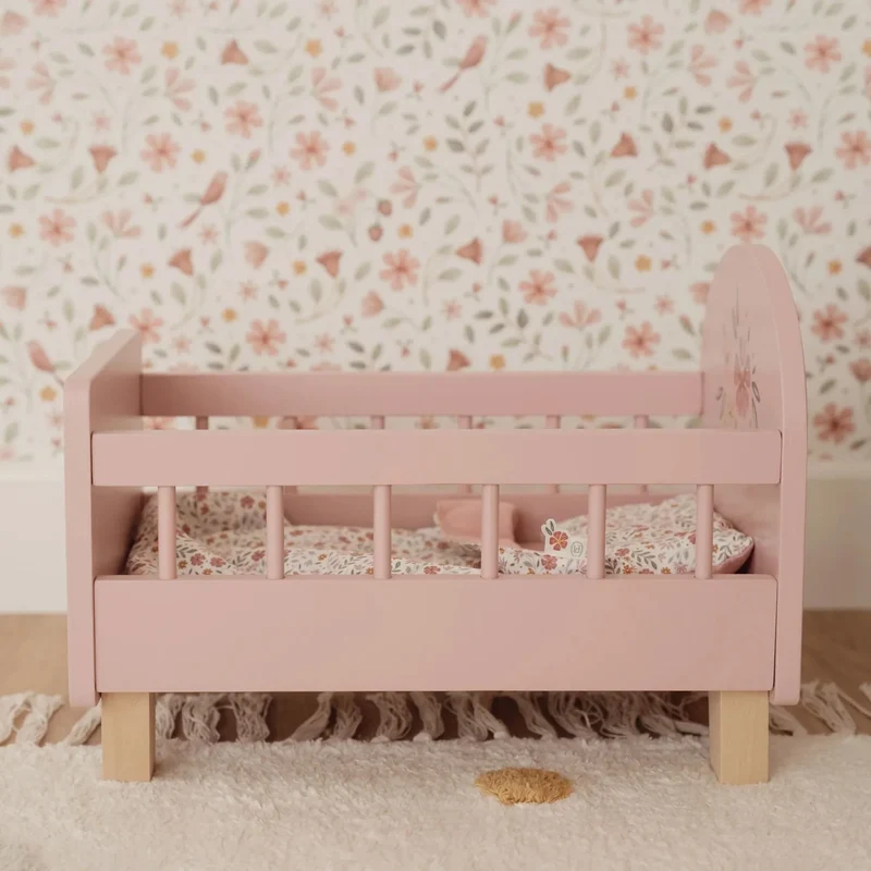 Houten poppenbedje - Roze - Essentials
