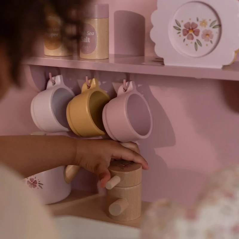 Houten speelkeuken - Roze