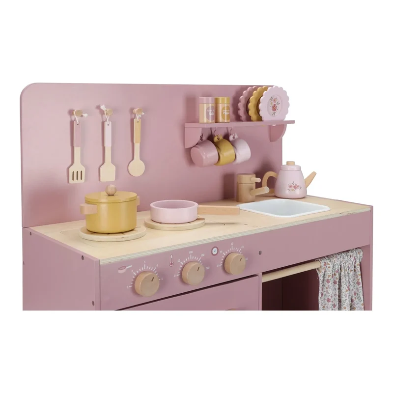 Houten speelkeuken - Roze