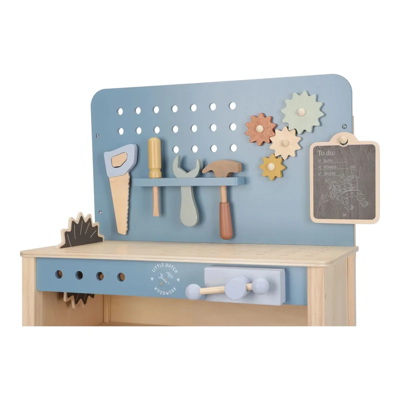Houten werkbank - Blauw