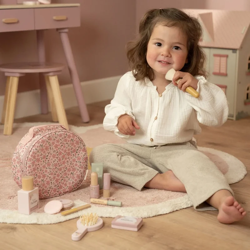 Houten make-up set - Roze