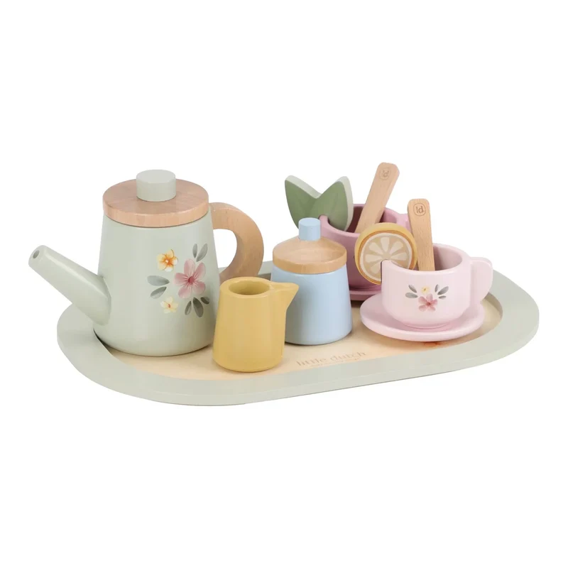 Houten theeservies - Meerkleurig - Essentials