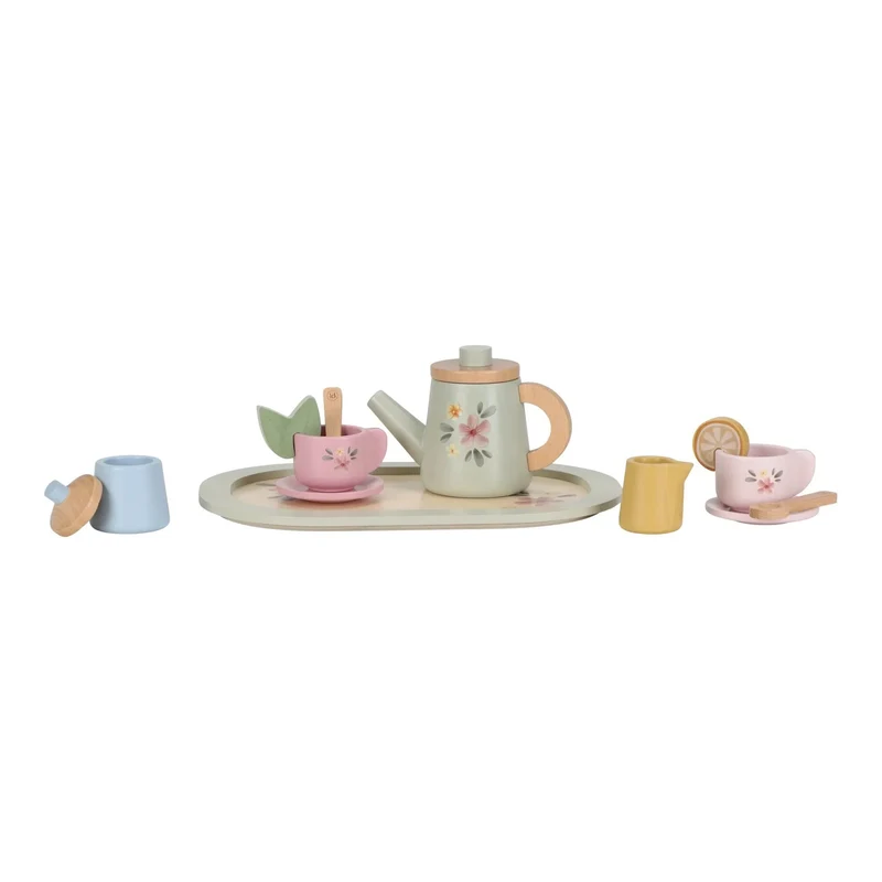 Houten theeservies - Meerkleurig - Essentials
