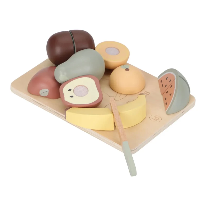 Houten snijfruit - Meerkleurig - Essentials