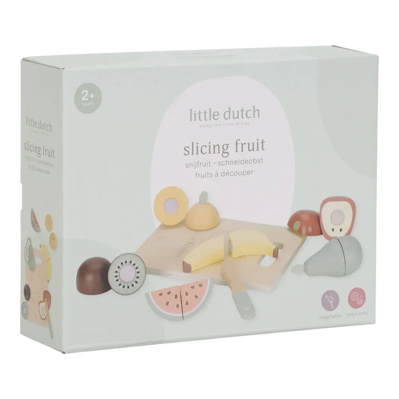 Houten snijfruit - Meerkleurig - Essentials