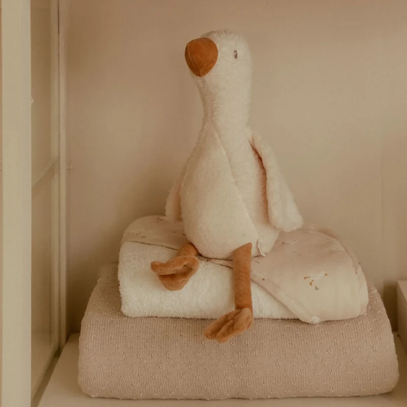 Knuffel Gans 25 cm - Wit - Little Goose