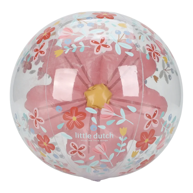 Strandbal 3D Figuur Pink Flowers