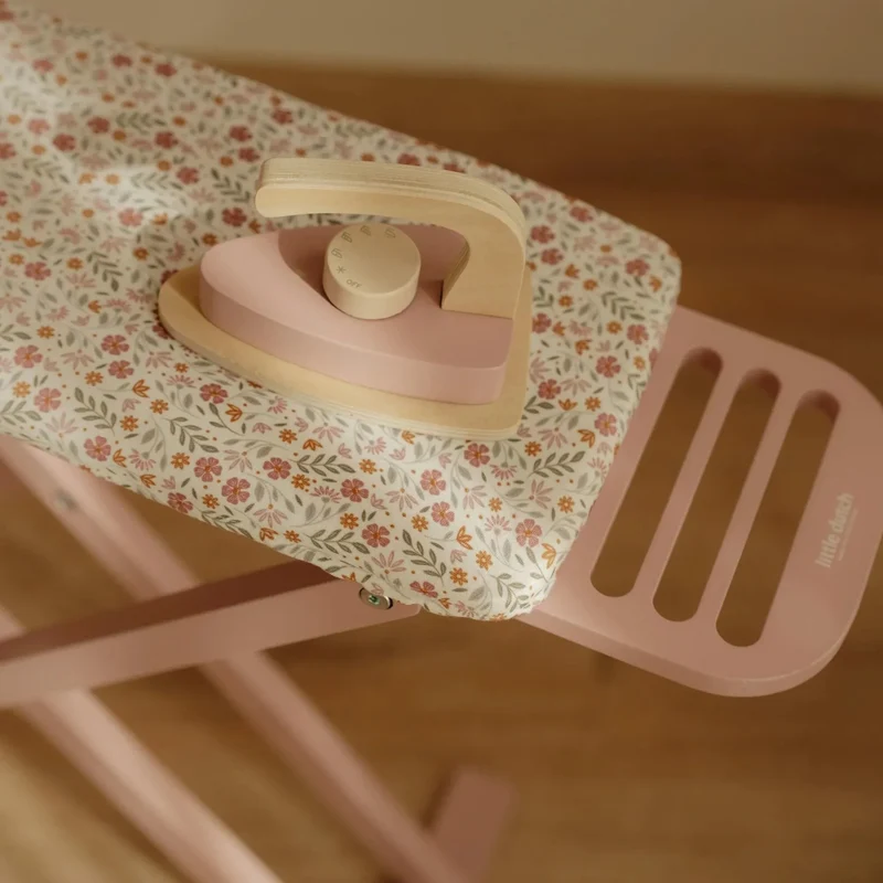 Houten Strijkplank met Strijkijzer – Roze – Essentials